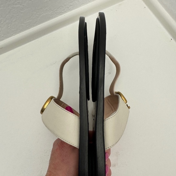 Gucci GG Thong Sandals* Eu 38.5/39* Beige Flat Flip Flop Marmont Logo - Picture 6 of 8